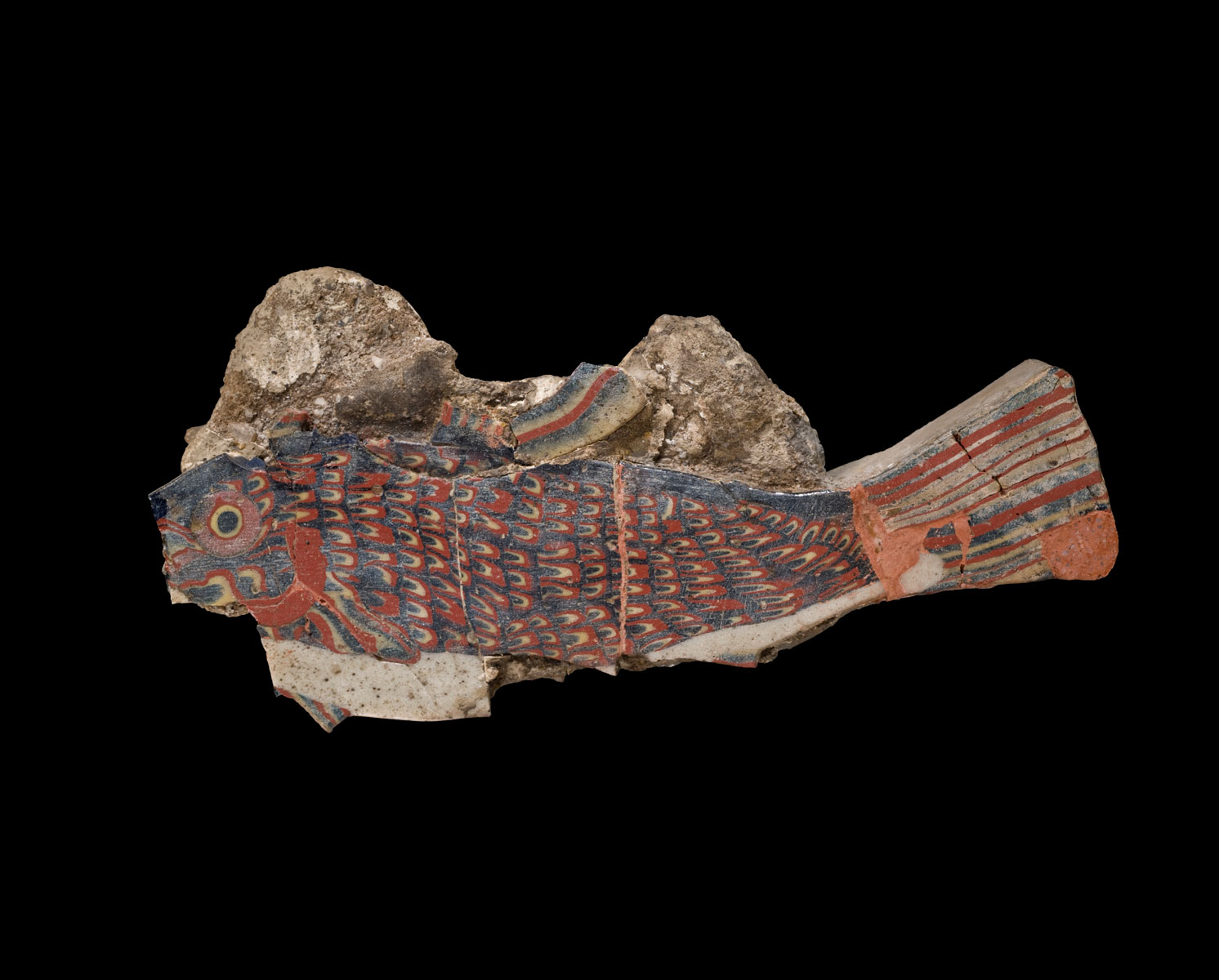 Fragment of wall decoration in the shape of a fish